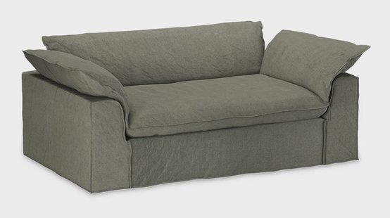 HKliving Hoes voor Bank Nomad Linnen, 204cm - Army Green