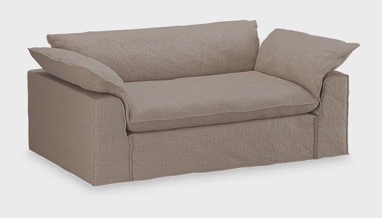 HKliving Hoes voor Bank Nomad 204cm, Linnen - Earth
