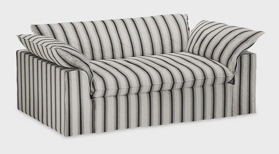 HKliving Hoes voor Bank Nomad Rocco stof, 204cm - Chalkstripe