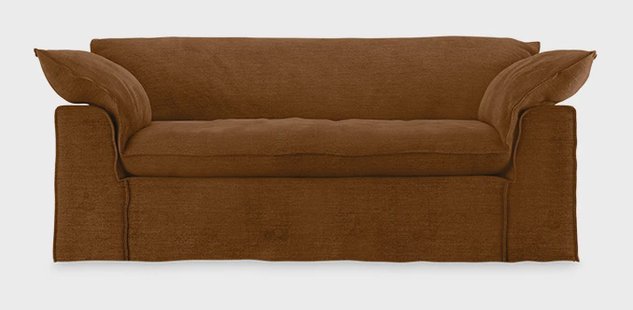 HKliving Hoes voor Bank Nomad 204cm, Velvet - Caramel