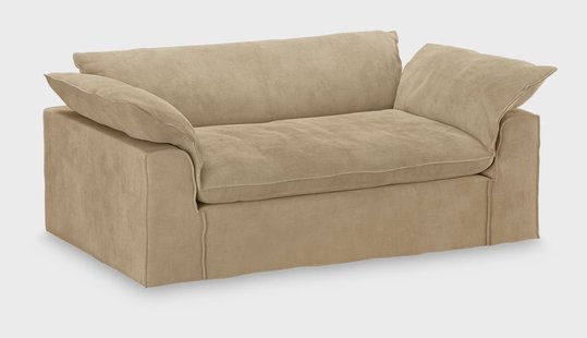 HKliving Hoes voor Bank Nomad 204cm, Velvet - Crème