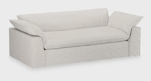 HKliving Hoes voor Bank Nomad Bouclé, 244cm - Crème