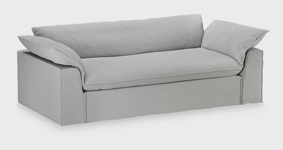 HKliving Hoes voor Bank Nomad 244cm, Corduroy rib - Crème