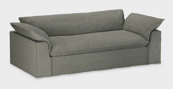 HKliving Hoes voor Bank Nomad Linnen, 244cm - Army Green