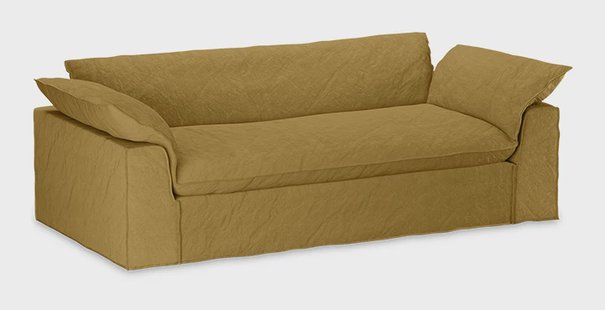 HKliving Hoes voor Bank Nomad 244cm, Linnen - Okergeel