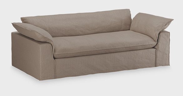 HKliving Hoes voor Bank Nomad 244cm, Linnen - Earth