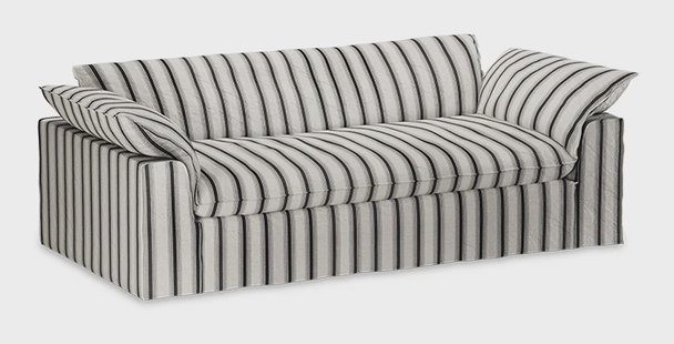 HKliving Hoes voor Bank Nomad 244cm, Rocco stof - Chalkstripe