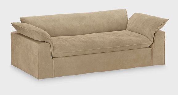 HKliving Hoes voor Bank Nomad 244cm, Royal Velvet - Crème