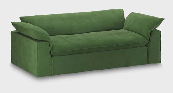HKliving Hoes voor Bank Nomad 244cm, Velvet - Groen
