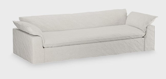 HKliving Hoes voor Bank Nomad 305cm, Bouclé - Crème