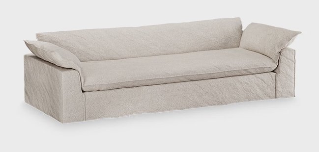 HKliving Hoes voor Bank Nomad 305cm, Bouclé - Taupe