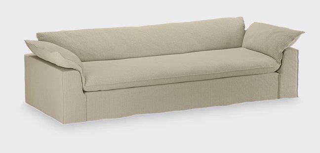 HKliving Hoes voor Bank Nomad Corduroy Rib, 305cm - Hay