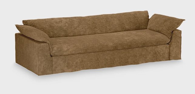 HKliving Hoes voor Bank Nomad 305cm, Corduroy Velvet - Aged Gold