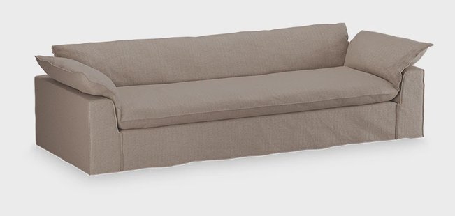 HKliving Hoes voor Bank Nomad 305cm, Pure stof - Earth
