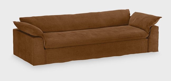 HKliving Hoes voor Bank Nomad 305cm, Royal Velvet - Caramel