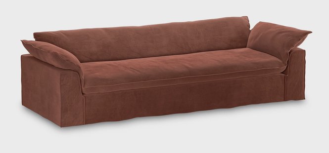 HKliving Hoes voor Bank Nomad 305cm, Velvet - Magnolia