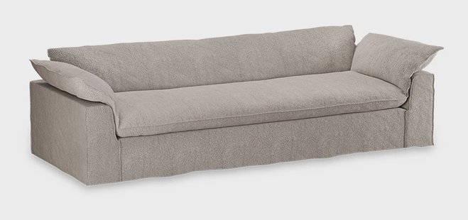 HKliving Hoes voor Bank Nomad Sneak-stof, 305cm - Lichtgrijs