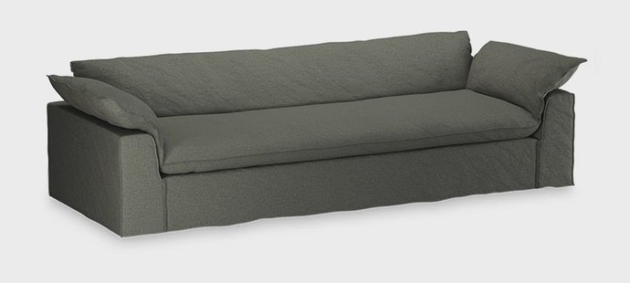 HKliving Hoes voor Bank Nomad 305cm, Katoen - Army Green