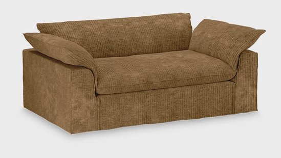 HKliving 2-zits Bank Nomad 204cm, Corduroy velvet - Aged Gold