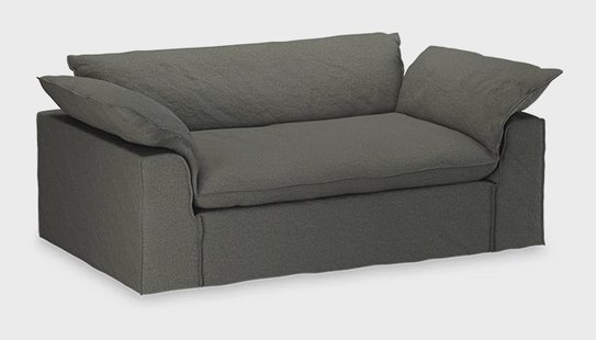 HKliving 2-zits Bank Nomad 204cm, Wander stof - Army Green