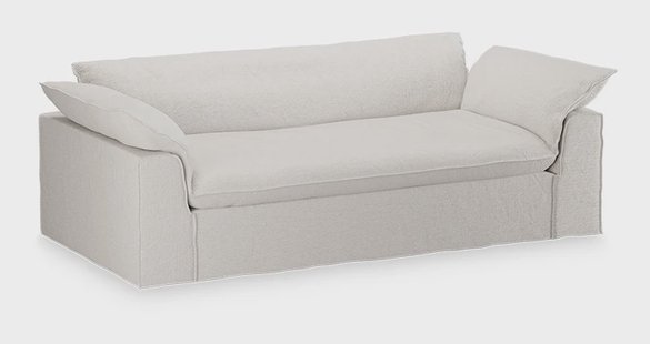 HKliving 3-zits Bank Nomad 244cm, Cosy stof - Beige