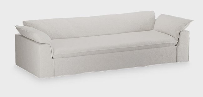 HKliving 3-zits Bank Nomad 305cm, Stof - Beige