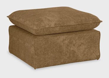 HKliving Hocker Nomad Rib Velvet - Aged Gold