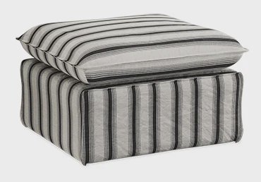 HKliving Hocker Nomad Rocco stof - Chalkstripe