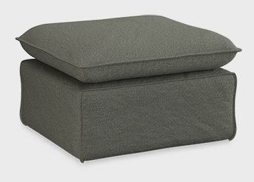 HKliving Hocker Nomad Wander stof - Legergroen