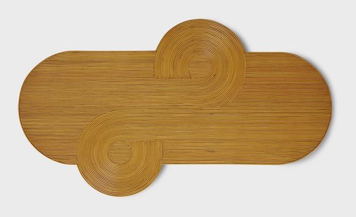 HKliving Wandpaneel Rattan Curl, 145 x 81,5cm - Naturel