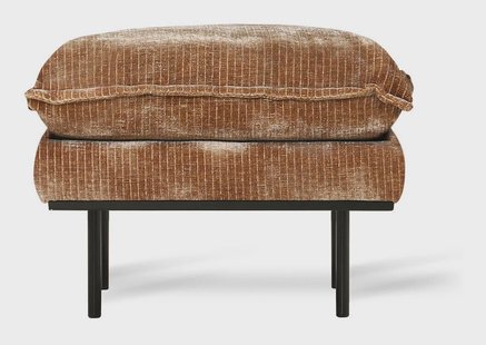 HKliving Hocker Retro Corduroy Velvet - Aged Gold