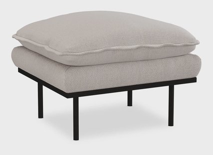 HKliving Hocker Retro Cosy stof - Beige