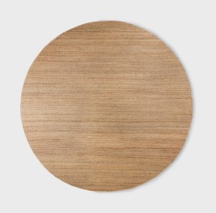 HKliving Rond Vloerkleed Round Hennep, Ø250cm - Naturel