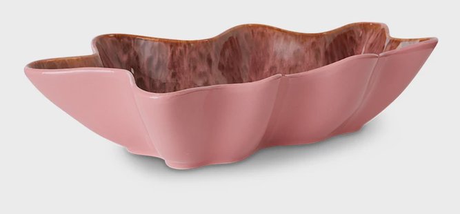 HKliving Schaal Shell 41 x 24cm - Koraal - Organisch