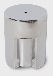 HKliving Ronde Bijzettafel Stoneware Ø35cm - Chroom