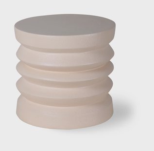 HKliving Ronde Bijzettafel Stoneware Keramiek, Ø38cm - Crème
