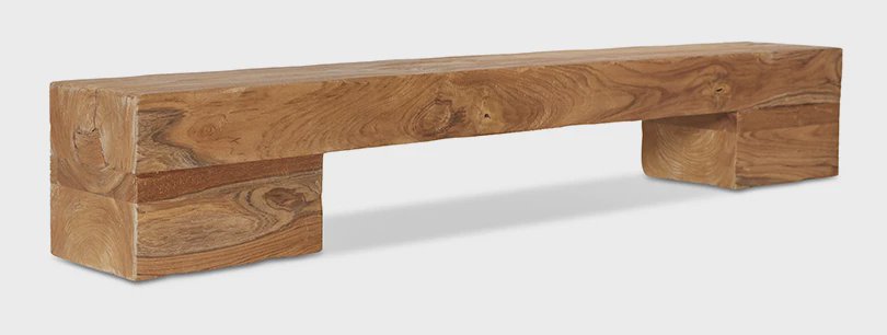 HKliving TV-meubel Lowboard Teakhout, 200cm - Bruin