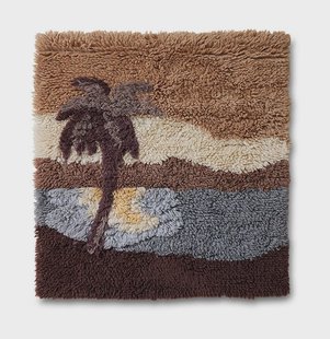 HKliving Wandkleed Sunrise Wol, 120 x 120cm - Meerkleurig
