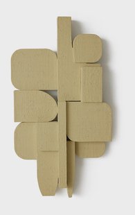 HKliving Wandpaneel Modernist Gevlochten palm, 100 x 55cm - Geel