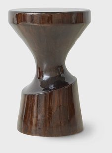 HKliving Bijzettafel Burgundy Mangohout, Ø33cm - Burgundy