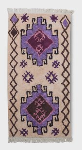 HKliving Badmat Bohemian Katoen, 90 x 175cm - Paars