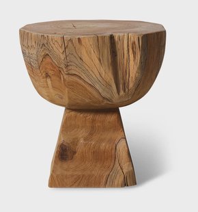 HKliving Krukje Arched Teakhout, Ø42cm - NATUREL - Rond