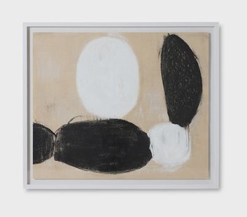 HKliving Schilderij Parallel 120 x 102cm - Beige,Wit,Zwart