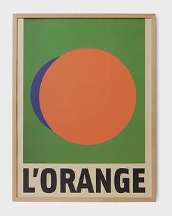 HKliving Schilderij Lorange 85 x 65cm - Groen,Oranje