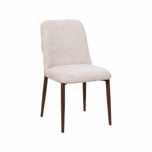 Giga Meubel Eetkamerstoel Sophie - Stof/Metaal - Beige - Set van 2