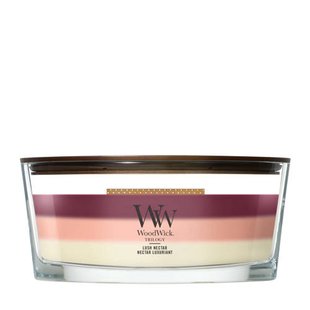 WoodWick geurkaars Trilogy Lush Nectar - Ellipse