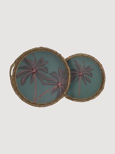 Handgemaakte dienbladen Palm Tree, 2-delig
