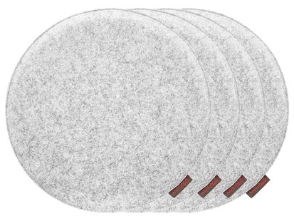 MAGMA 4 stoelkussens (Rond, Grijs)