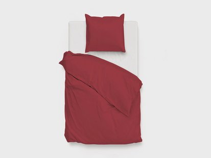 FACE-2-FACE Katoen-satijnen beddengoed Satinado, 135 x 200 cm / 155 x 220 cm. (Spicy Red)