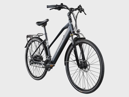 Zündapp Elektrische fiets trekking Z810 700c (Dames, Zwart/grijs)